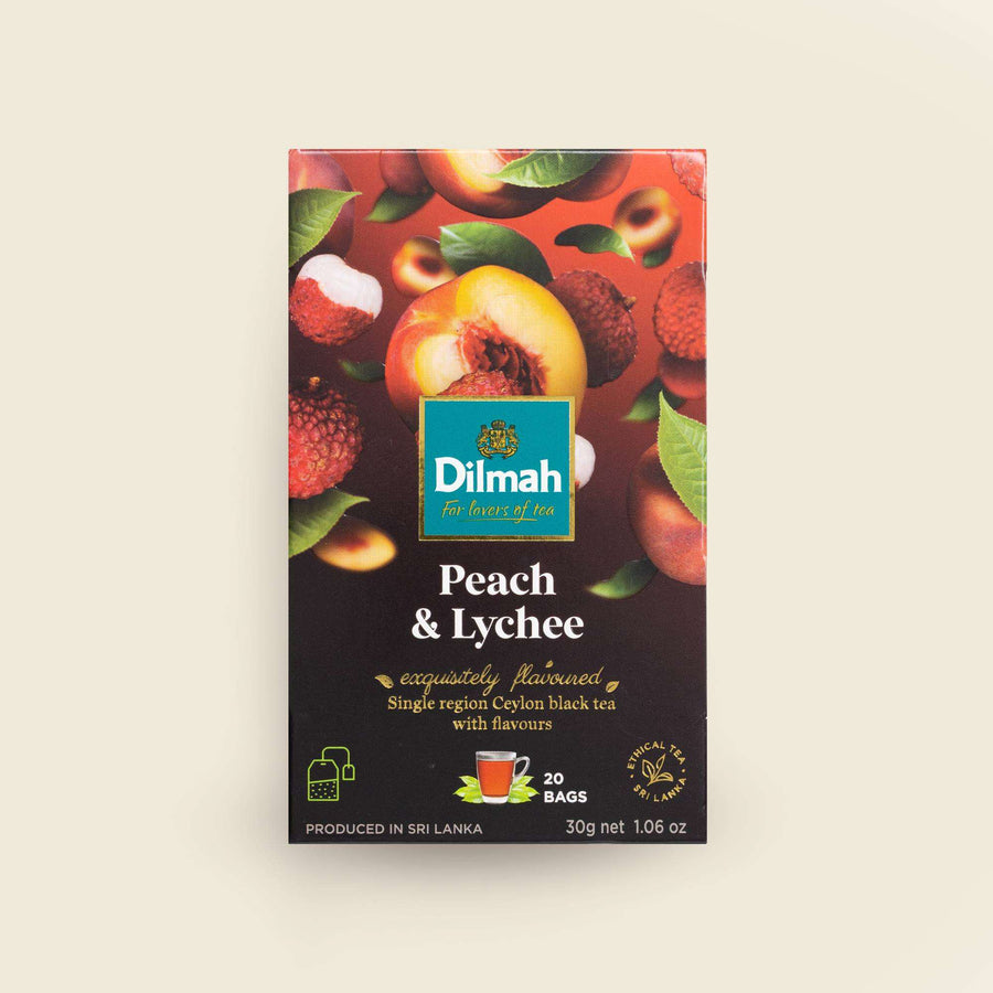 EFT Peach & Lychee Ceylon Black Tea - 20 Tea Bags with Tag