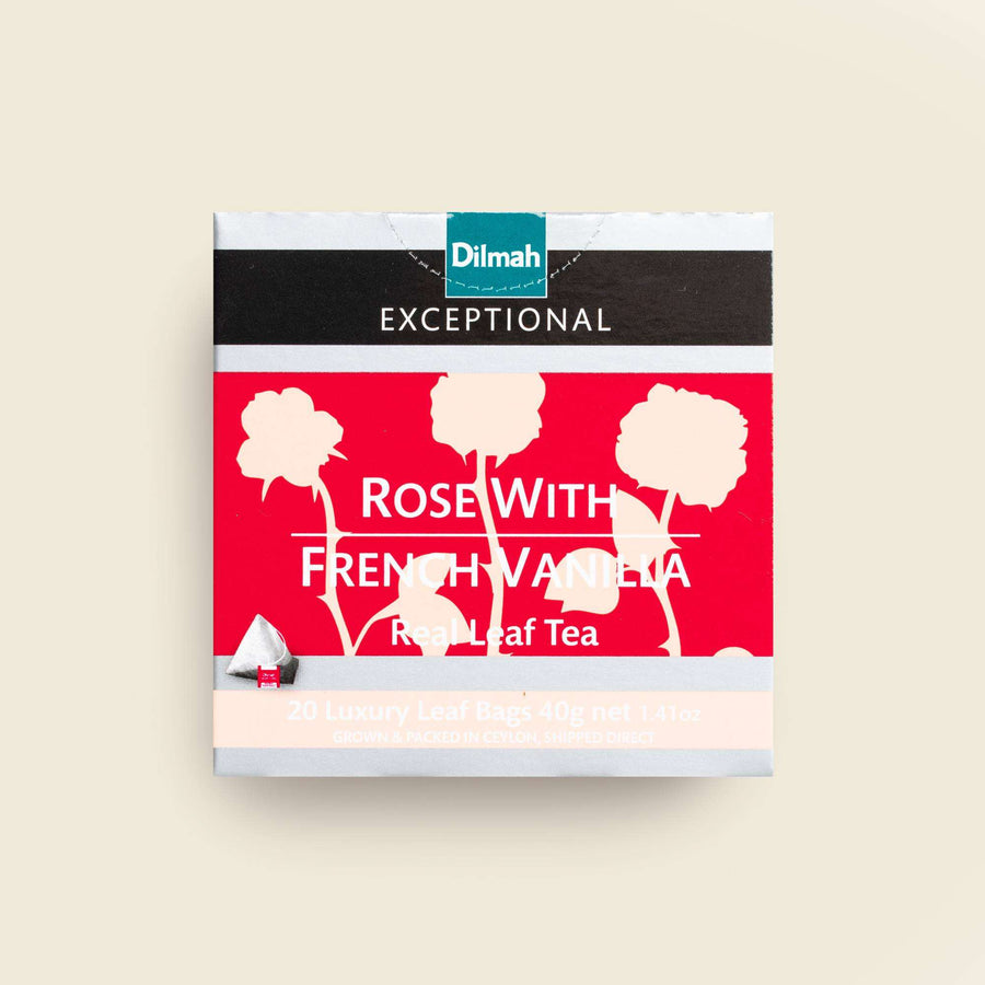 Exceptional Rose with French Vanilla Ceylon Black Tea-20 Luxury Leaf Tea Bags