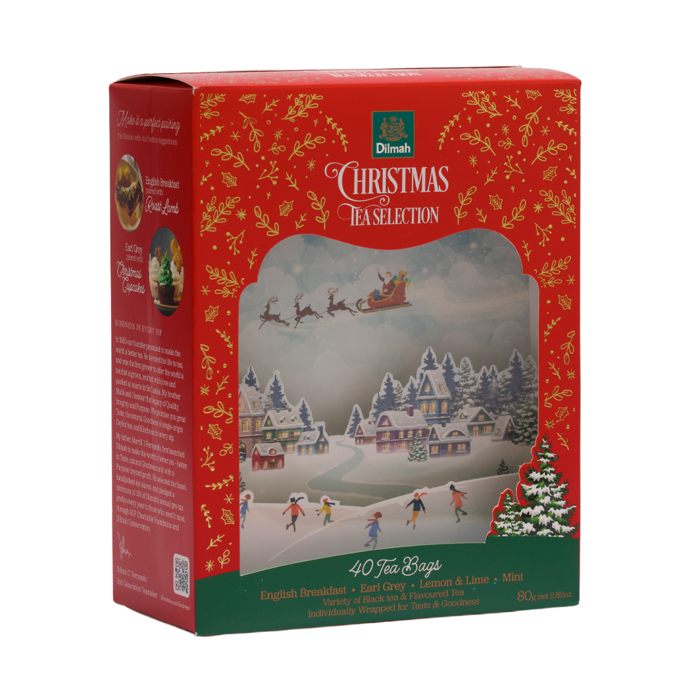 Santa's Sleigh Ride Christmas Tea Selection - 40 Individually Wrapped Tea Bags 80g
