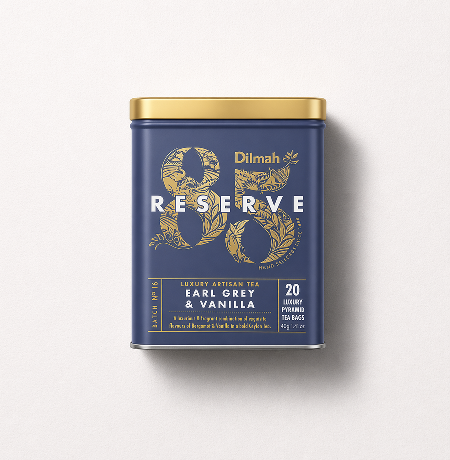 Dilmah 85 Reserve Earl Grey & Vanilla Black Tea - 20 Luxury Leaf Bags