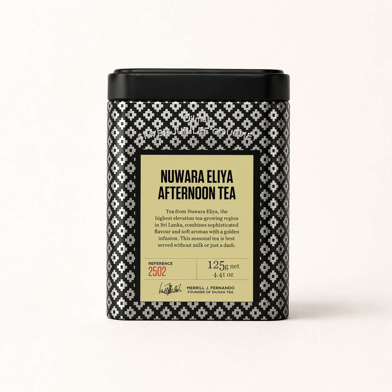 Silver Jubilee Nuwara Eliya Afternoon Ceylon Black Tea Tin Caddy-125g Loose Leaf