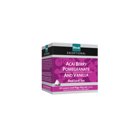 Exceptional Acai Berry with Pomegranate & Vanilla Ceylon Black Tea-20 Luxury Leaf Tea Bags