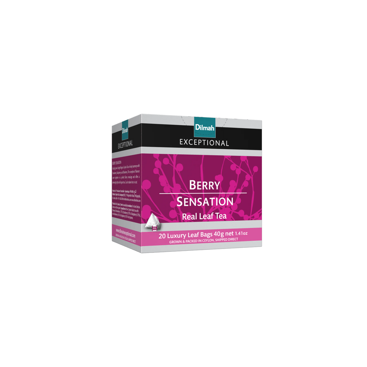 Exceptional Berry Sensation Ceylon Black Tea-20 Luxury Leaf Tea Bags