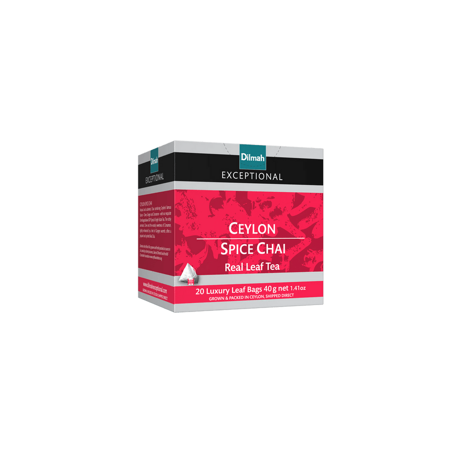 Exceptional Ceylon Spice Chai Special Black Tea-20 Luxury Leaf Tea Bags