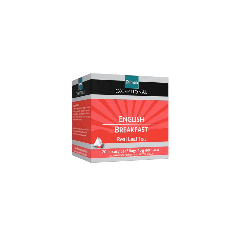 Exceptional English Breakfast Ceylon Black Tea-20 Luxury Leaf Tea Bags