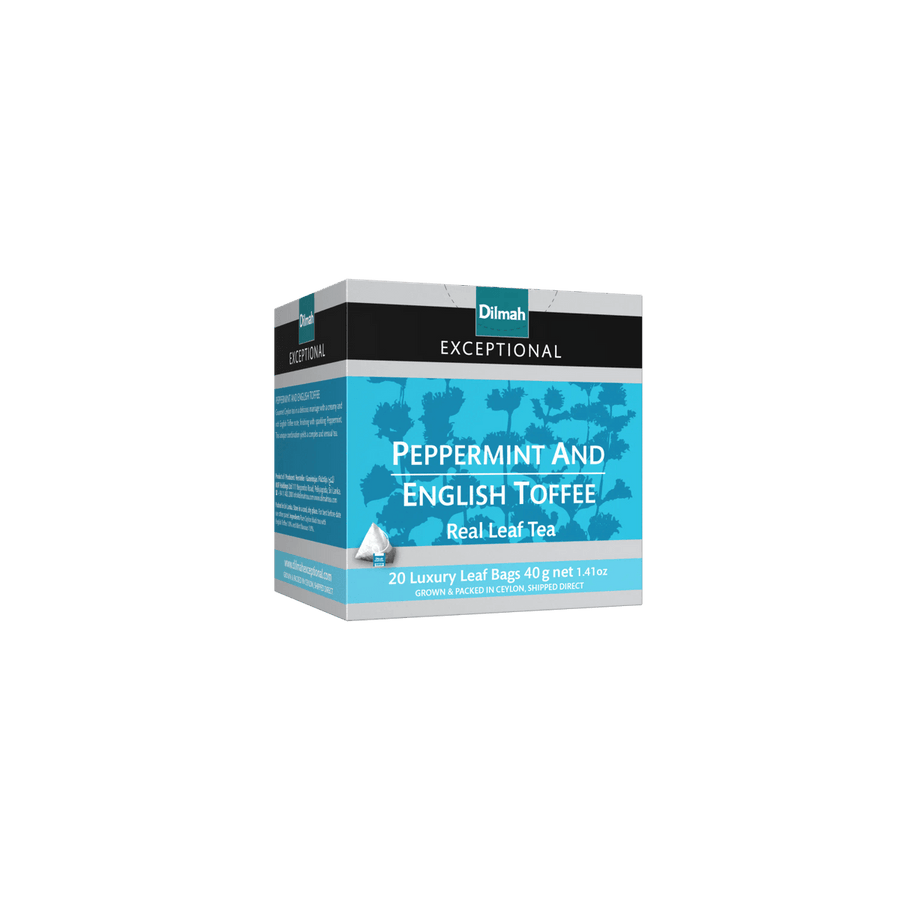 Exceptional Peppermint & English Toffee Ceylon Black Tea-20 Luxury Leaf Tea Bags