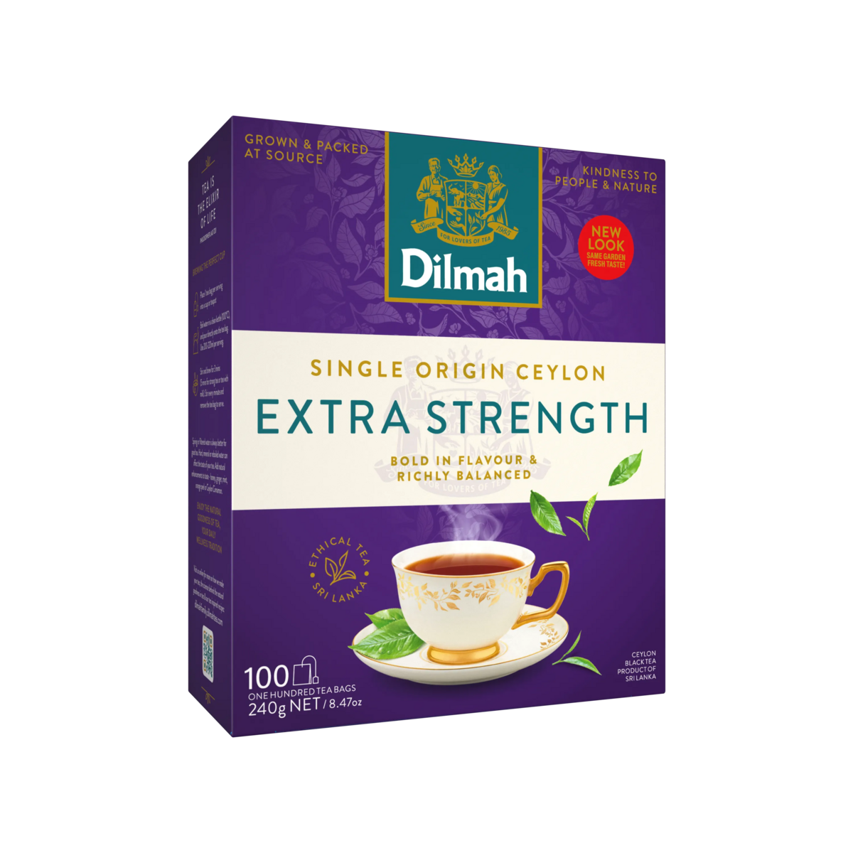 Premium Ceylon Extra Strength Black Tea-100 Tea Bags with Tag