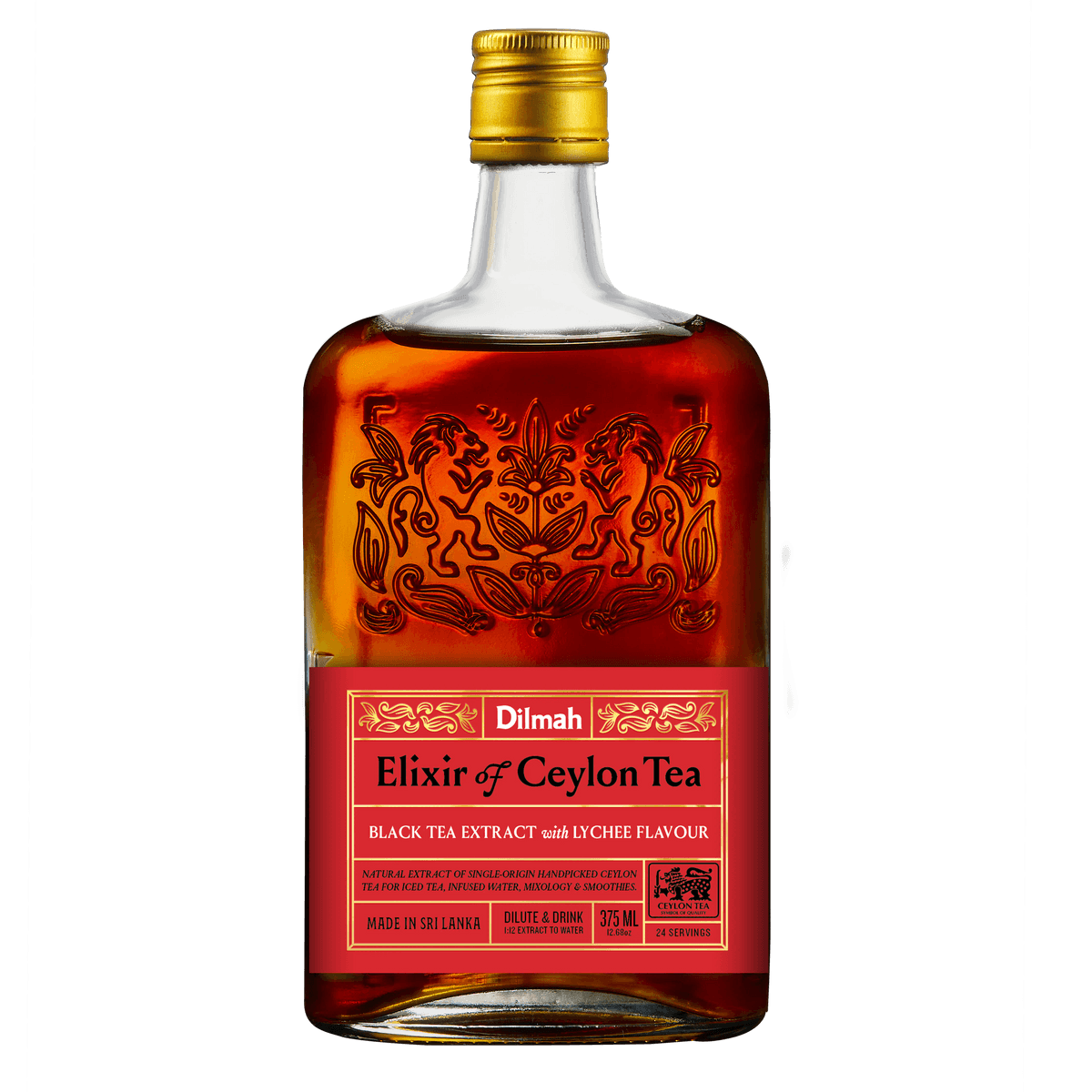 Elixir of Ceylon Black Tea with Lychee 375ml Glass Bottle