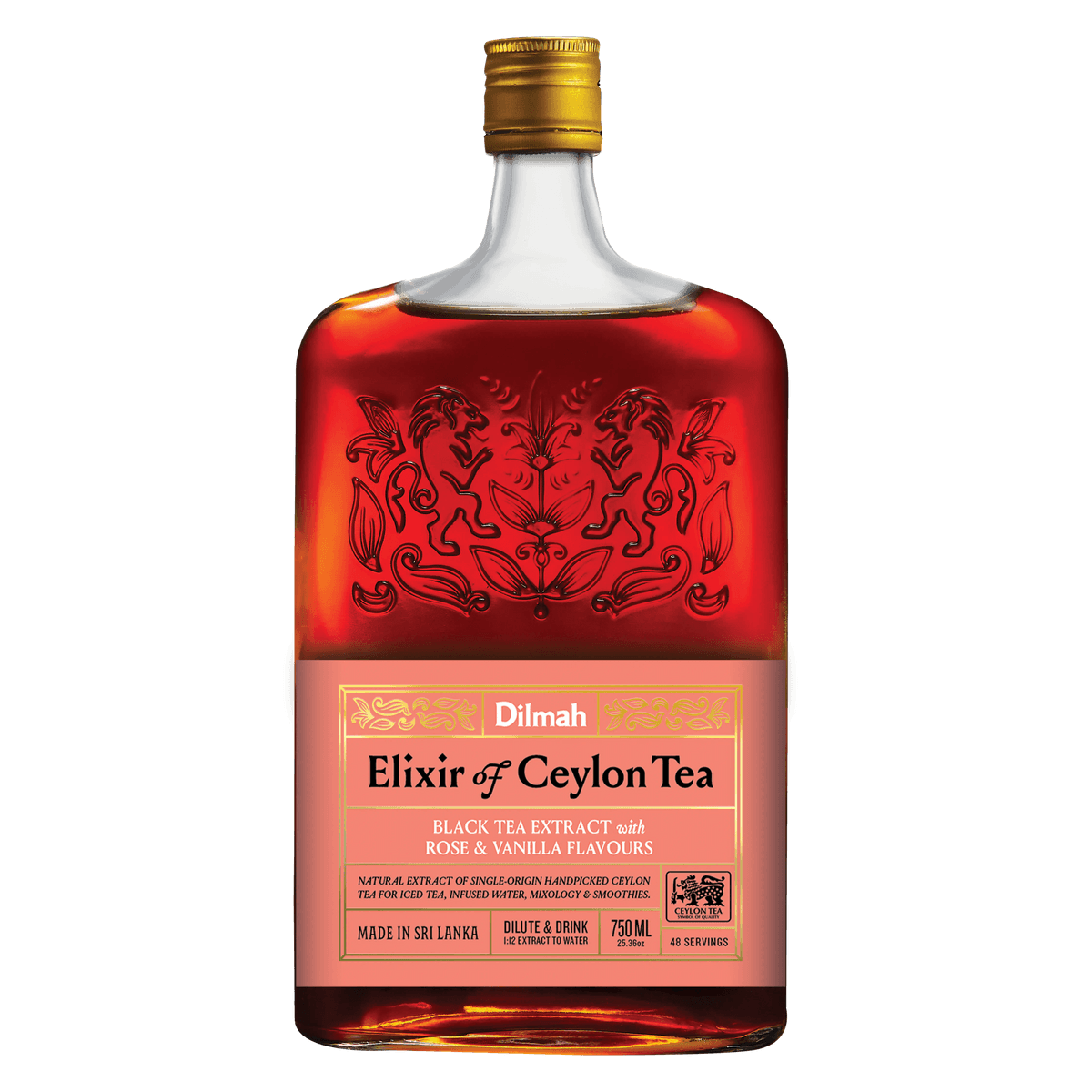 Elixir of Ceylon Black Tea with Rose & Vanilla 750ml Glass Bottle