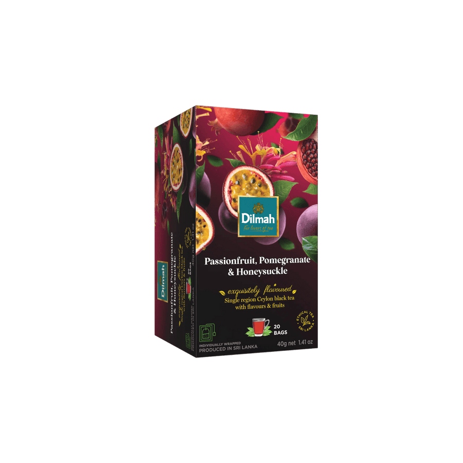 EFT Passion Fruit, Pomegranate & Honeysuckle Ceylon Black Tea-20 Individually Wrapped Tea Bags