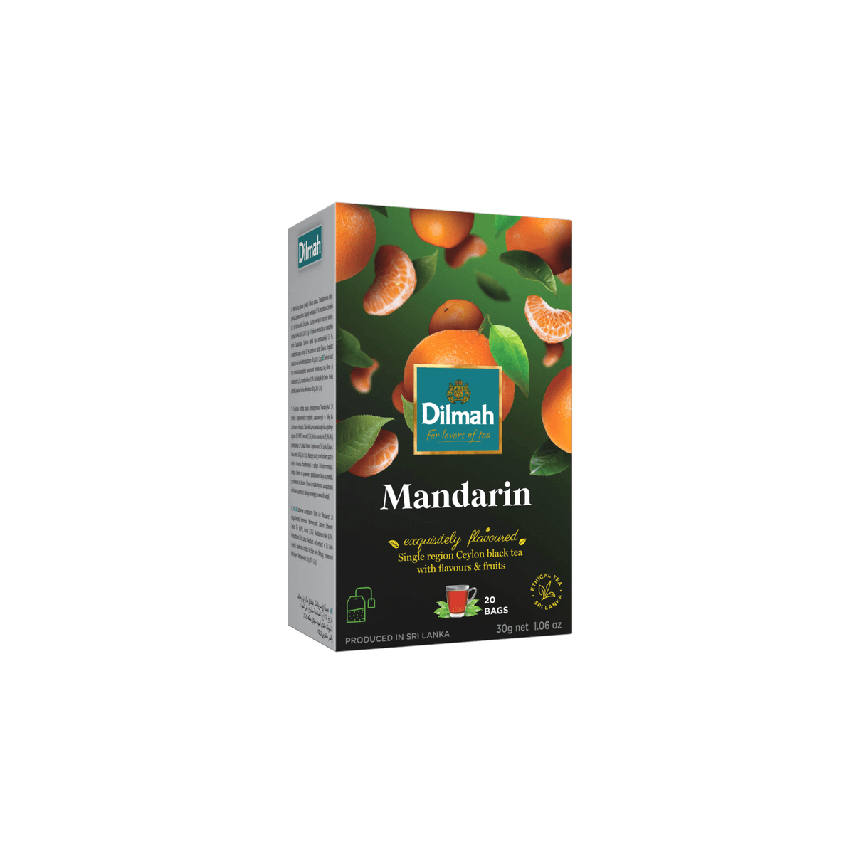 EFT Mandarin Ceylon Black Tea - 20 Tea Bags with Tag