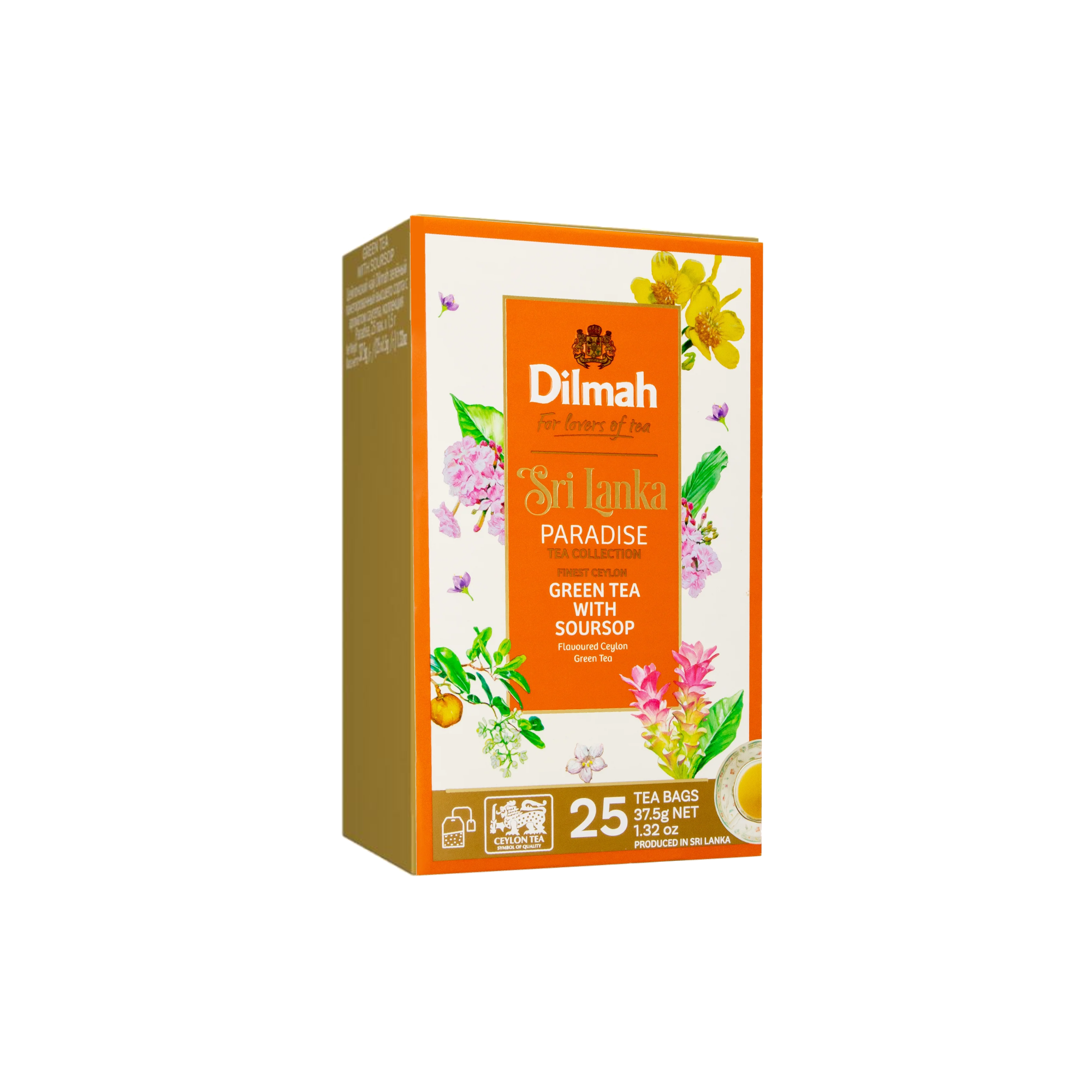 Dilmah Paradise Ceylon Green Tea With Soursop - 25 Tea Bags