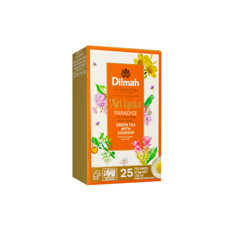 Dilmah Paradise Ceylon Green Tea With Soursop - 25 Tea Bags