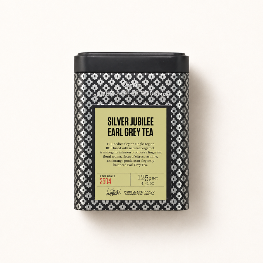 Silver Jubilee Earl Grey Ceylon Black Tea Tin Caddy-125g Loose Leaf