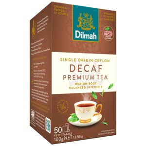 Premium Decaffeinated Ceylon Black Tea-50 Tea Bags with Tag