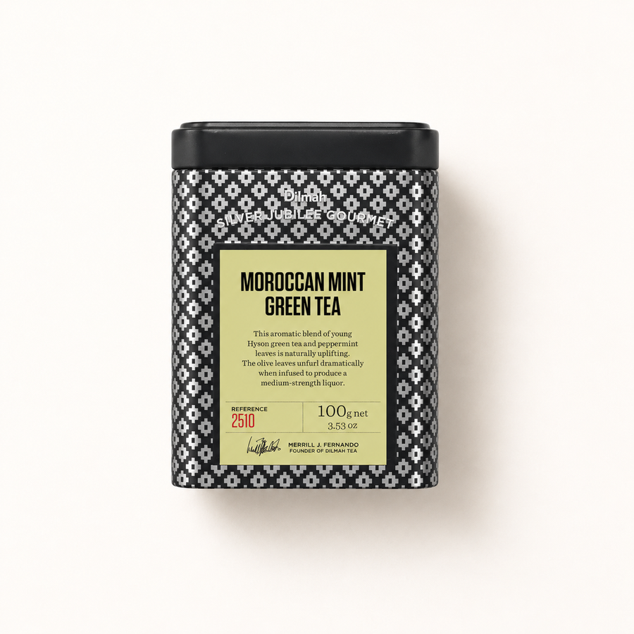 Silver Jubilee Moroccan Mint Green Tea Tin Caddy-100g Loose Leaf