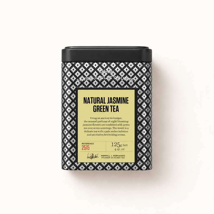 Silver Jubilee Natural Jasmine Green Tea Tin Caddy-125g Loose Leaf