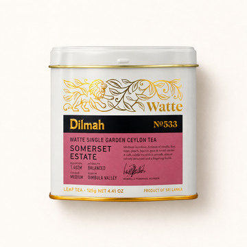 Dilmah Somerset Estate Watte Ceylon Black Tea Tin Caddy 125g Loose Leaf, Single Garden, High-Grown