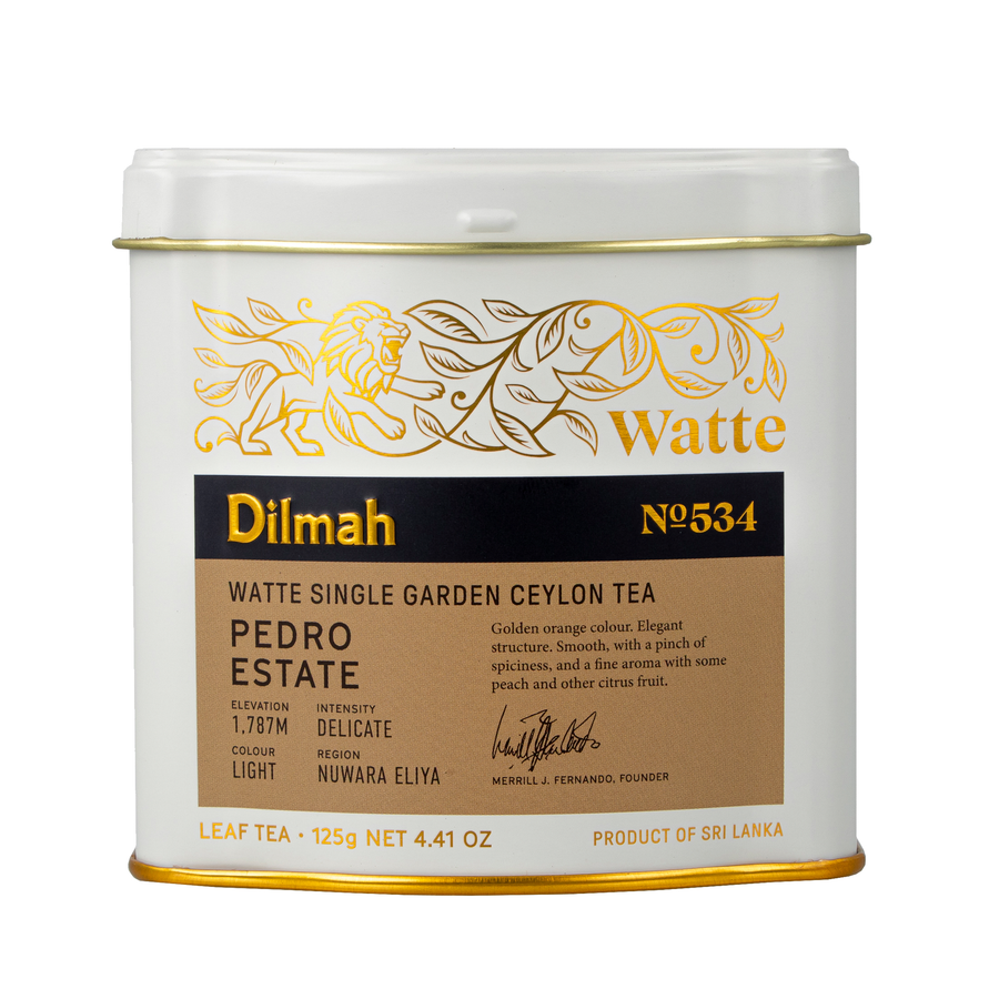 Pedro Estate Watte Single-Estate Ceylon Black Tea Tin Caddy 125g Loose Leaf, Handpicked