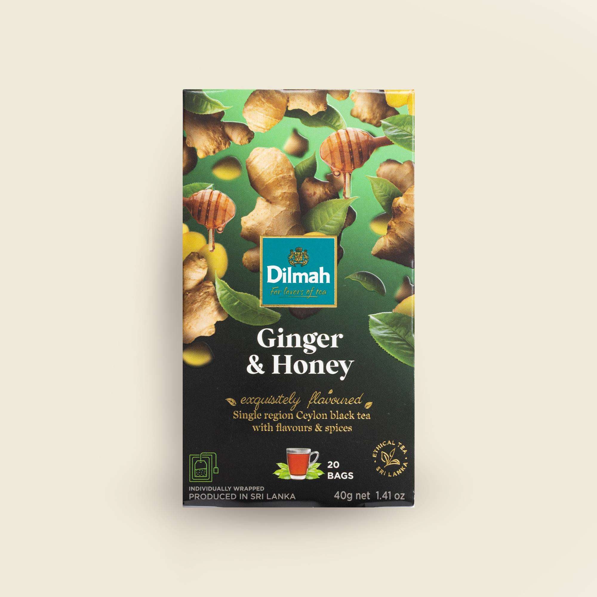 EFT Ginger & Honey Ceylon Black Tea-20 Individually Wrapped Tea Bags