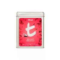 t-Series Brilliant Breakfast Ceylon Black Tea Tin Caddy-20 Luxury Leaf Tea Bags