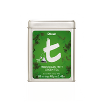 t-Series Moroccan Mint Green Tea Tin Caddy-20 Luxury leaf Tea Bags