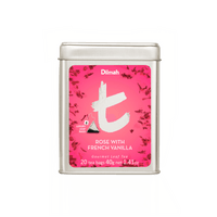 t-Series Rose with French Vanilla Ceylon Black Tea Tin Caddy-20 Luxury Tea Bags
