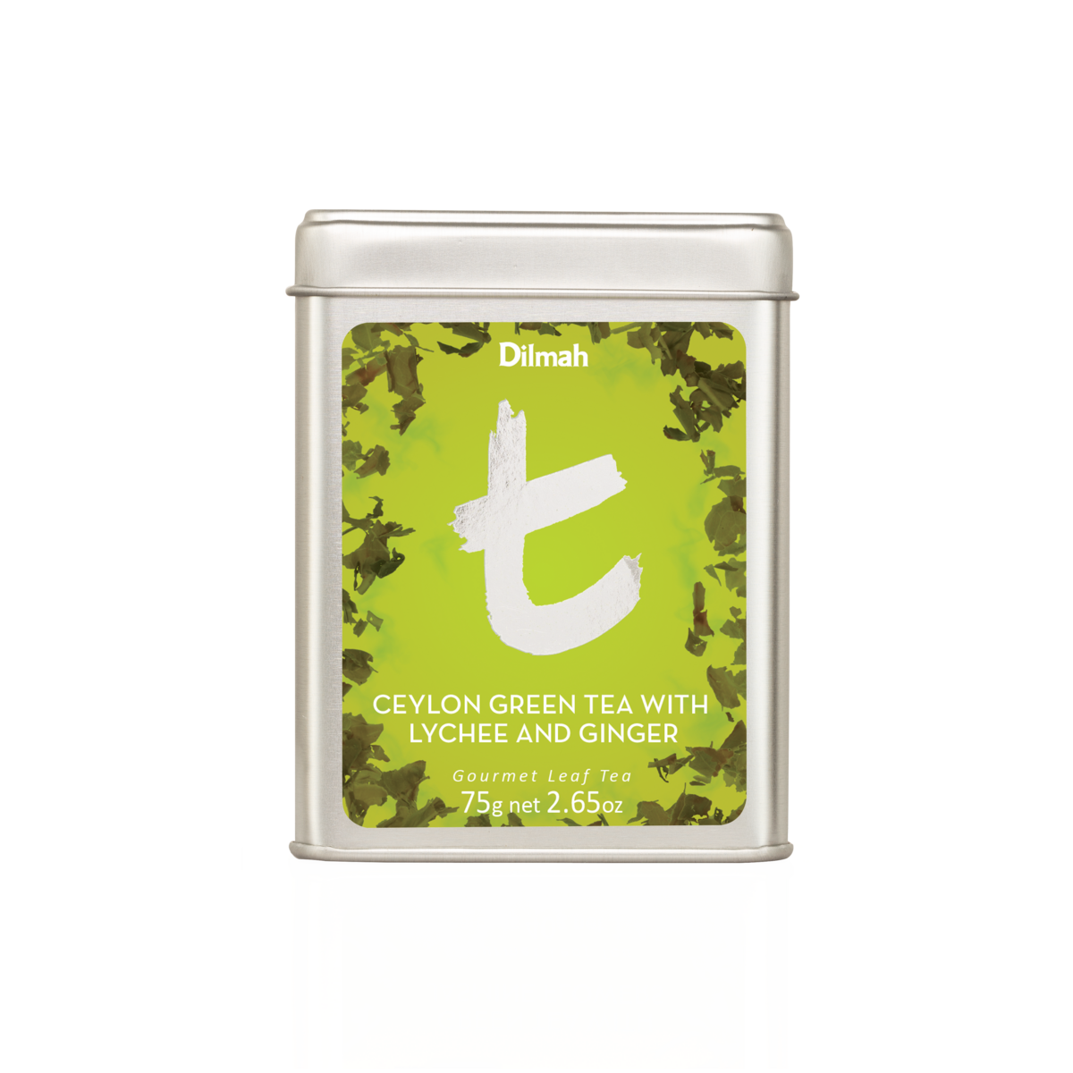t-Series Ceylon Green Tea with Lychee and Ginger Tin Caddy-75g Loose Leaf