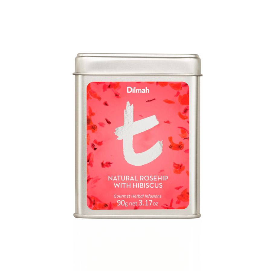t-Series Natural Rosehip with Hibiscus Infusion Tin Caddy-90g Loose Leaf