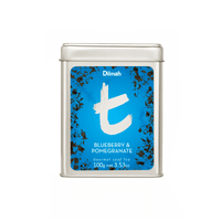 t-Series Blueberry & Pomegranate Flavoured Ceylon Black Tea Tin Caddy-100g Loose Leaf