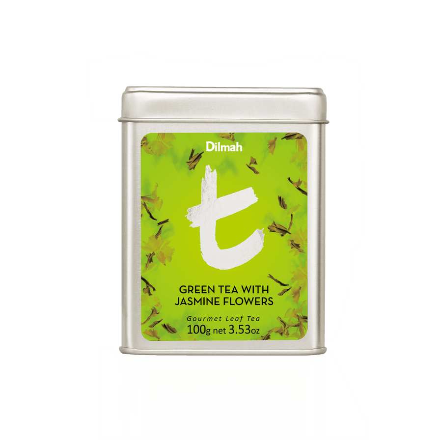 t-Series Green Tea with Jasmine Flowers Tin Caddy-100g Loose Leaf