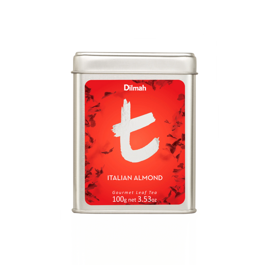 t-Series Italian Almond Tea Ceylon Black Tea Tin Caddy-100g Loose Leaf