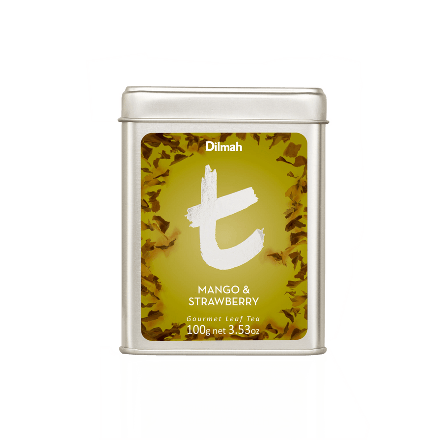 t-Series Mango & Strawberry Ceylon Black Tea Tin Caddy-100g Loose Leaf