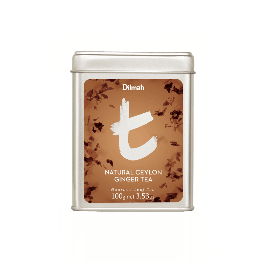 t-Series Natural Ceylon Ginger Ceylon Black Tea Tin Caddy-100g Loose Leaf
